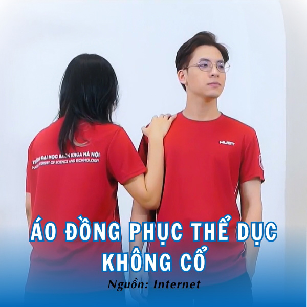 Áo thun thể dục không cổ HUST phóng khoáng 
