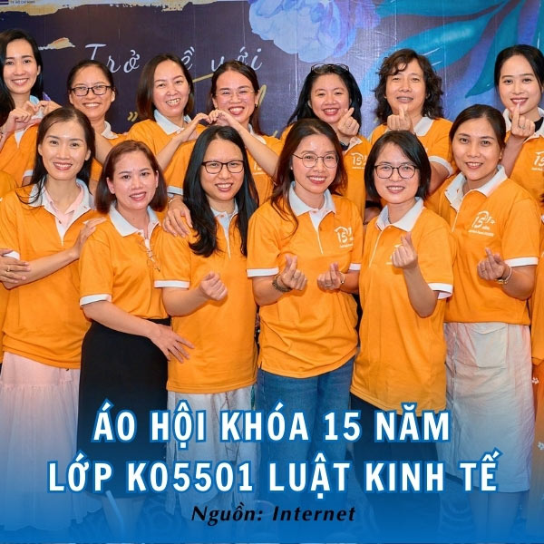 Áo hội khóa 15 năm lớp K05501 Luật Kinh tế bắt mắt