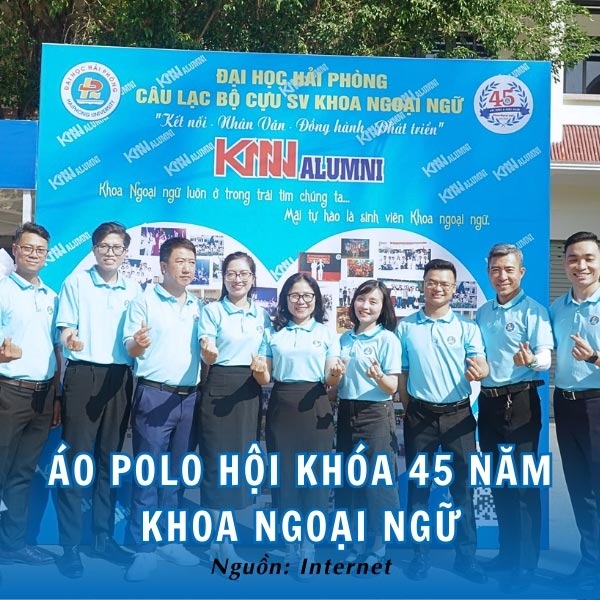 Mẫu áo hội khóa khoa ngoại ngữ Trường Đại học Hải Phòng