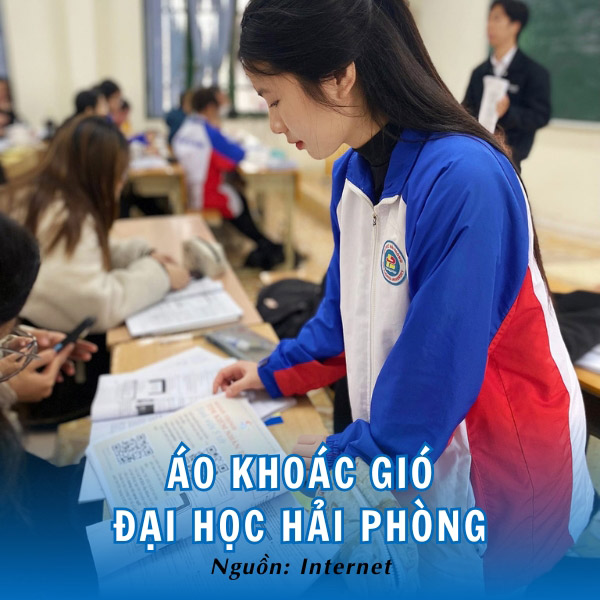 Áo khoác gió Đại học Hải Phòng nổi bật và trẻ trung
