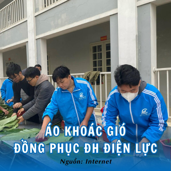 Thiết kế áo khoác gió đồng phục trường ĐH Điện lực