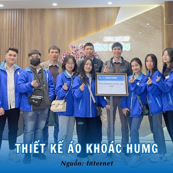 Sinh viên HUMG mặc áo khoác gió đồng phục thời thượng, trẻ trung
