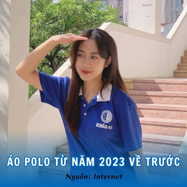 Mẫu áo polo đồng phục trường Đại học Luật Hà Nội từ năm 2023 về trước