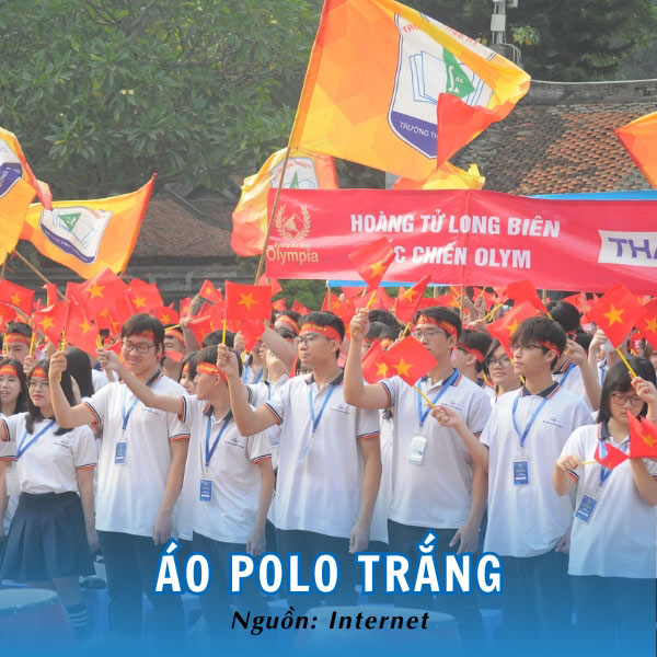 Áo polo chuyên Sư phạm màu trắng 