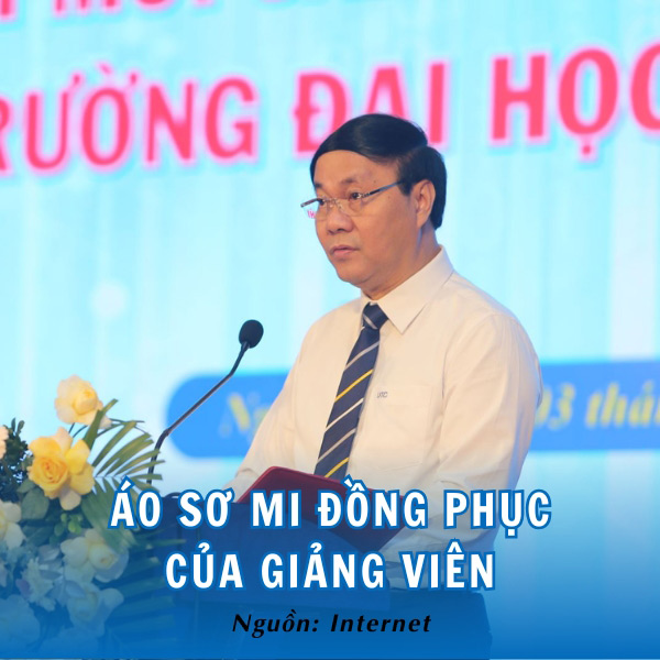 Mẫu áo sơ mi lịch sử của giảng viên UTC