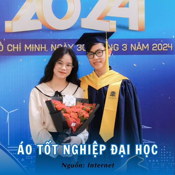 Áo tốt nghiệp Đại học Gia Định sang trọng, hiện đại