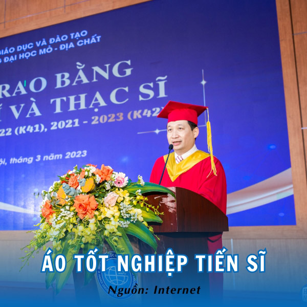 Áo lễ tốt nghiệp tiến sĩ trường Đại học Mỏ - Địa chất (HUMG)