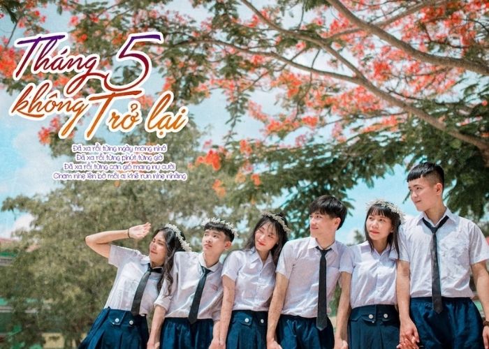Hình ảnh chup kỷ yếu ra trường của học sinh THPT