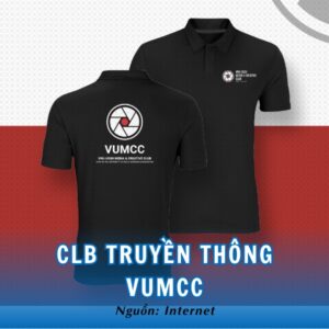Áo CLB Truyền Thông VUMCC với thiết kế đơn giản, chuyên nghiệp