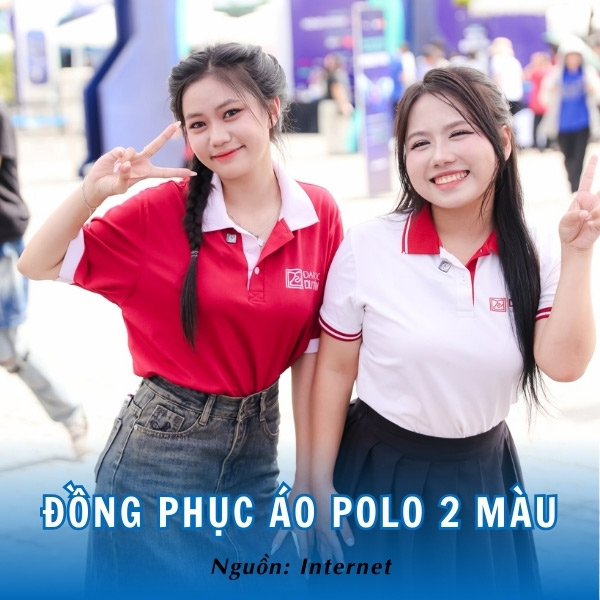 Mẫu polo đồng phục năng động của sinh viên DTU