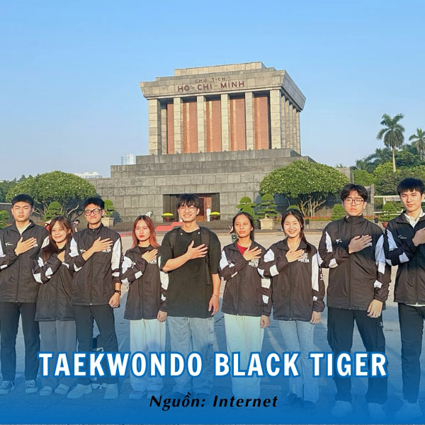 Kiểu dáng áo đồng phục CLB Taekwondo Black Tiger trẻ trung