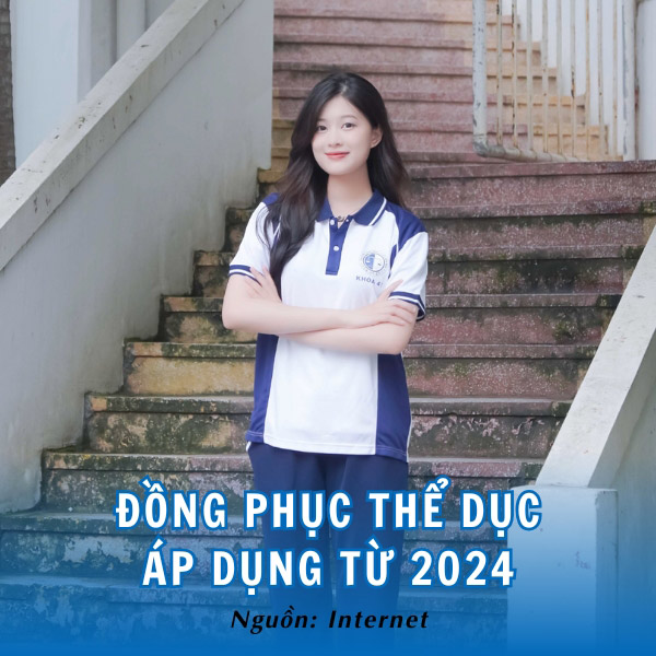 Bộ đồng phục thể dục trường Đại học Luật Hà Nội từ năm 2024 đến nay