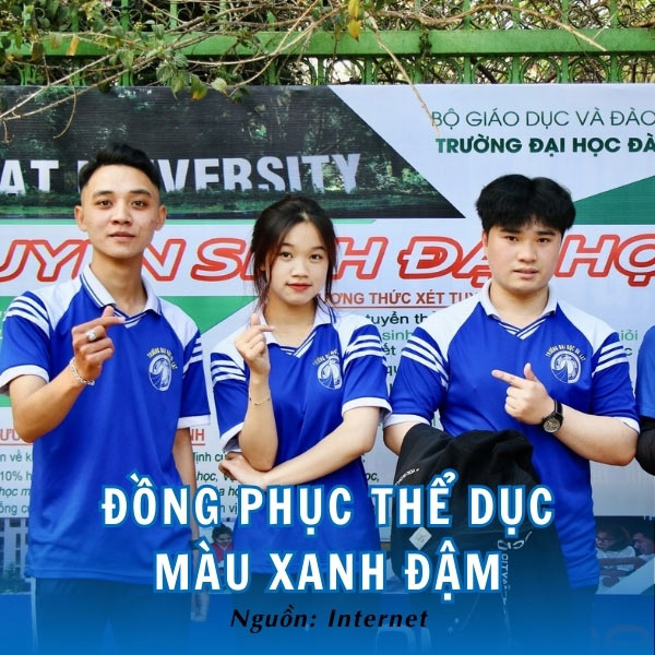 Mẫu đồng phục thể dục trường DLU trẻ trung, năng động 