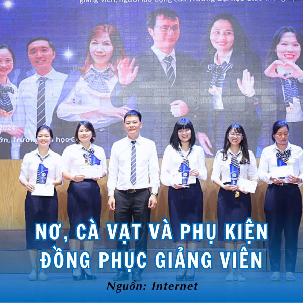 Phụ kiện cà vạt, nơ đồng phục giảng viên chỉn chu