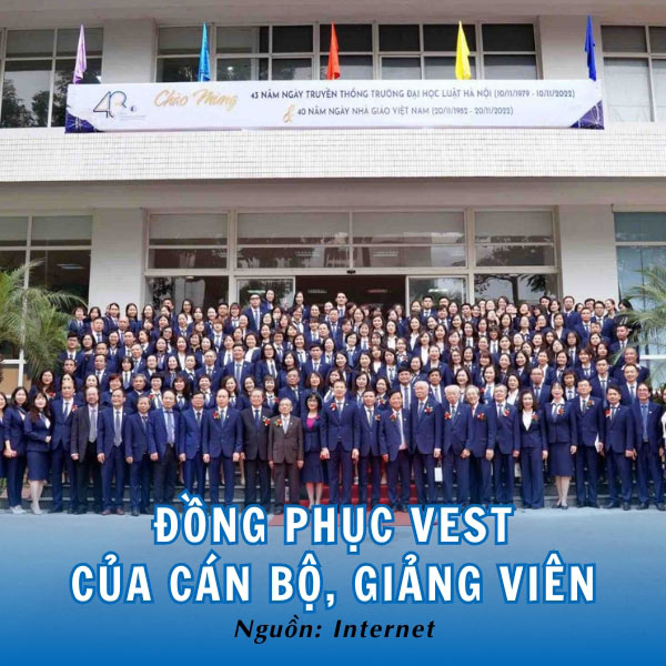 Mẫu áo đồng phục cán bộ, giảng viên trường HLU lịch sự, chuyên nghiệp