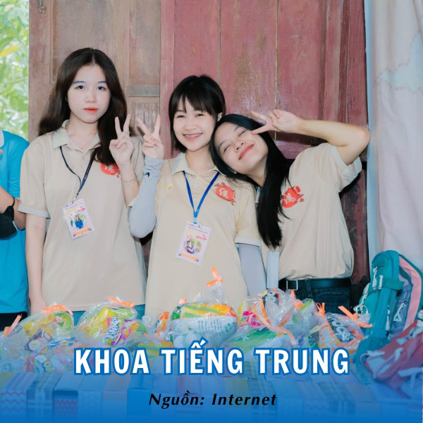 Áo thun đồng phục Khoa tiếng Trung sắc vàng năng động