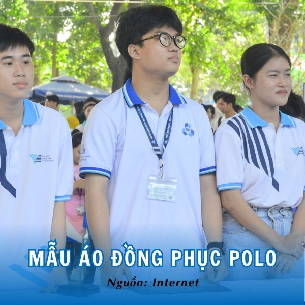 Áo polo xanh trắng làm nên thương hiệu HCMUT