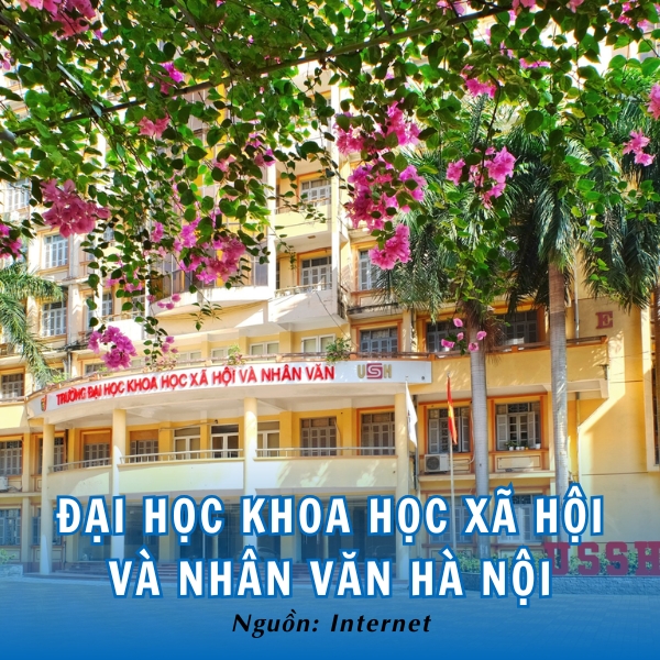Khuôn viên khang trang, thơ mộng của trường ĐH KHXH&NV