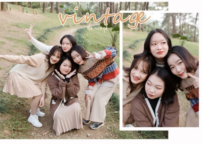 Ảnh kỷ yếu đẹp của học sinh cấp 3 phong cách vintage