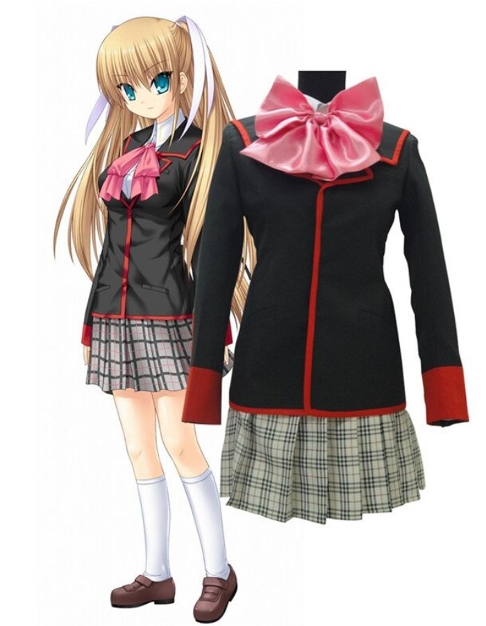 Hình ảnh trang phục học sinh nữ phim hoạt hình nổi tiếng Little Busters