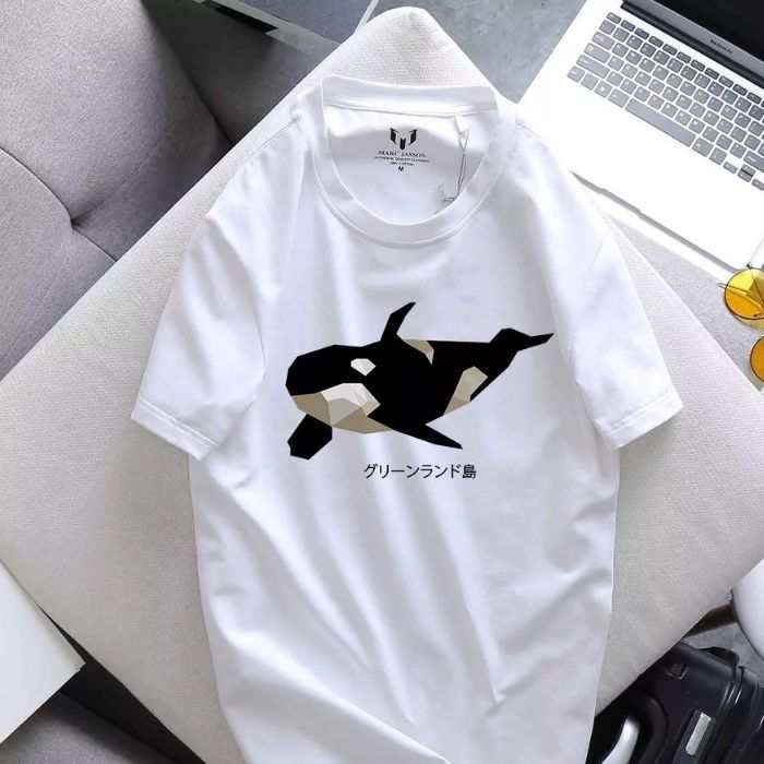 Mẫu áo đồng phục lớp cá voi màu trắng tinh tế