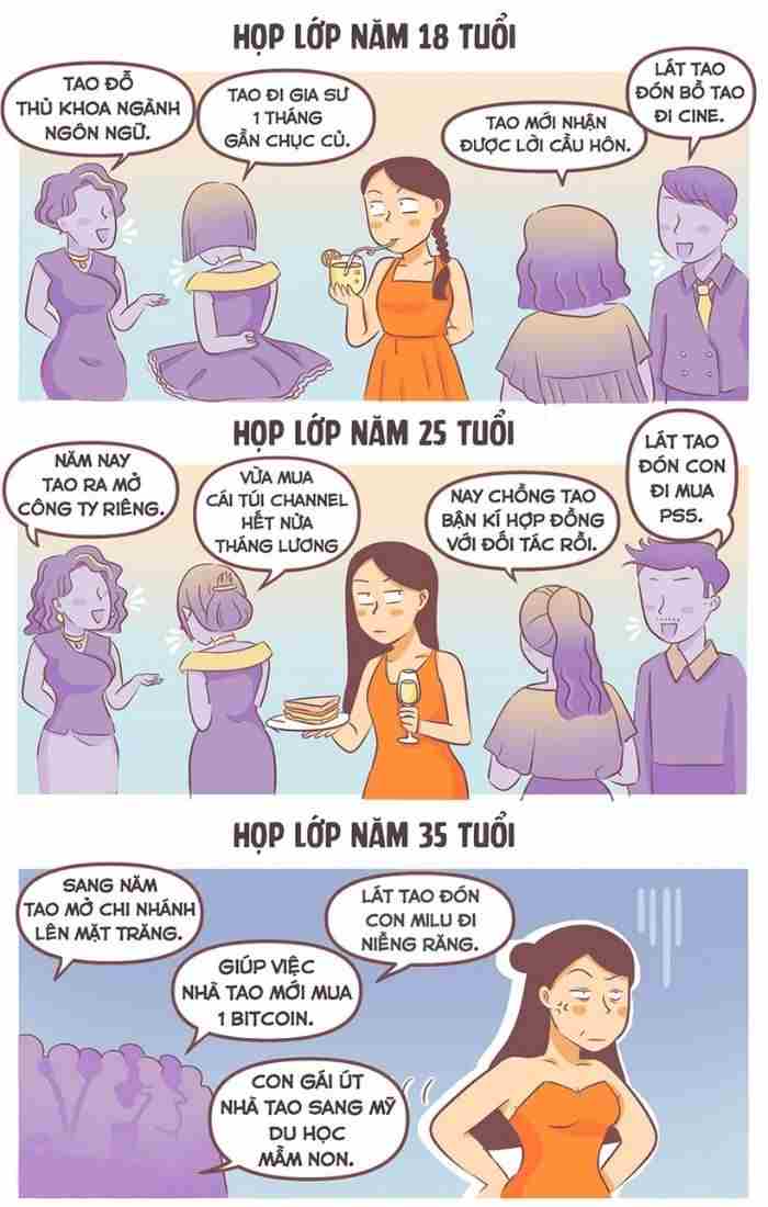 Hình ảnh hài hước trong buổi kỷ niệm họp lớp