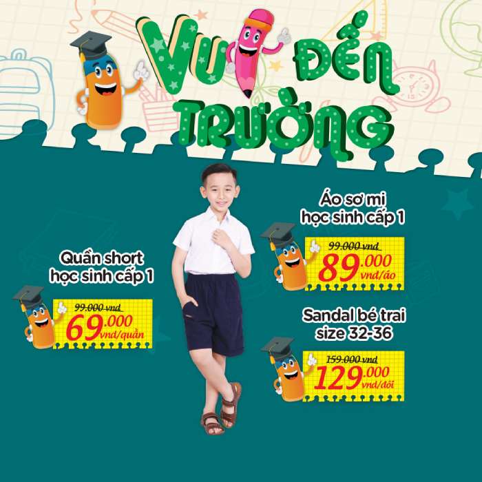 Hệ thống siêu thị BigC có đa dạng các mẫu đồng phục học sinh