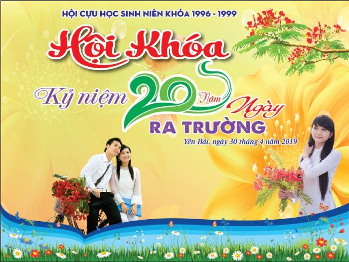 Mẫu phông kỷ niệm 20 năm ngày ra trường