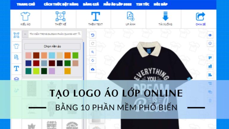 Tạo Logo Áo Lớp Online Cực Xinh Với 10 Phần Mềm Thiết Kế Chuyên Nghiệp