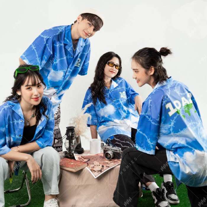 Mẫu áo sơ mi màu xanh dành cho nam