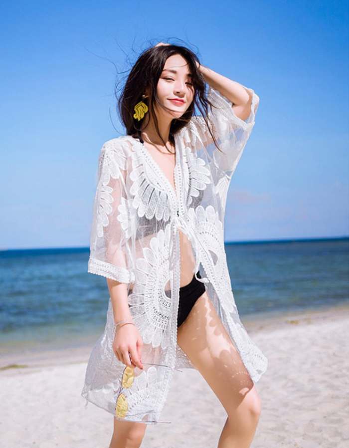 Mẫu áo choàng kimino được nhiều chị em phụ nữ yêu thích