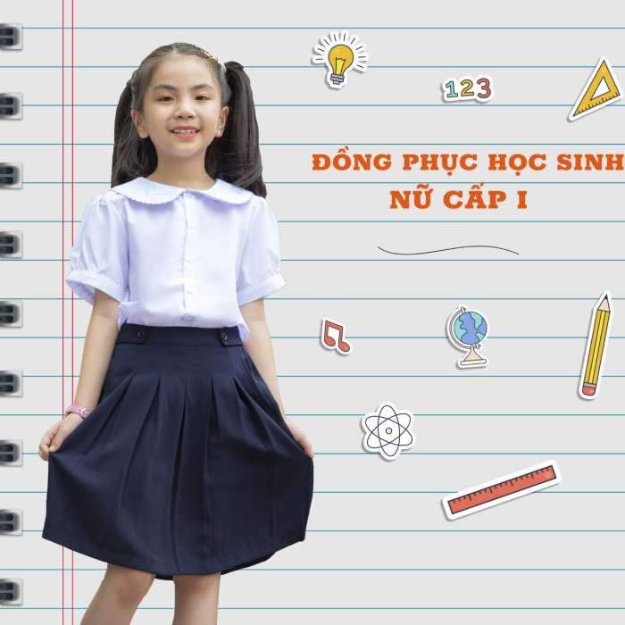 Chân váy xếp ly dành cho nữ sinh cấp 1