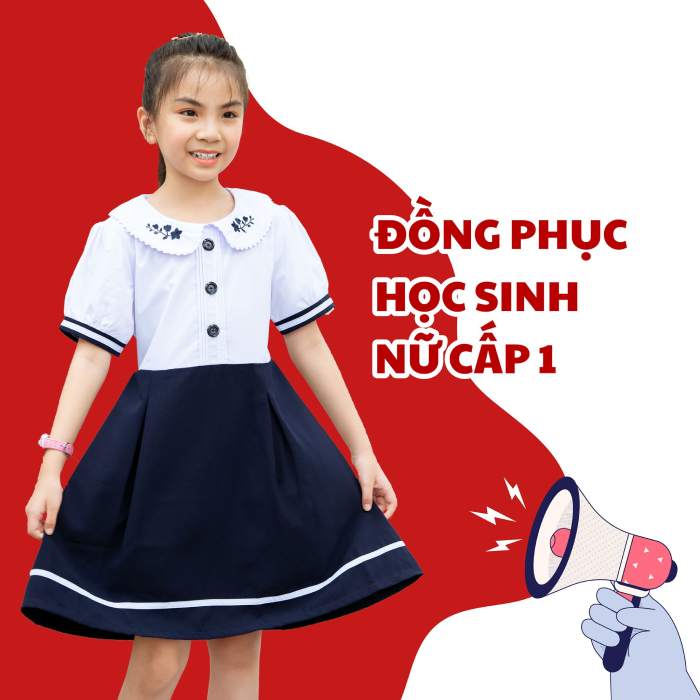 Mẫu váy dành cho nữ cấp 1 tại đồng phục Ngôi Sao