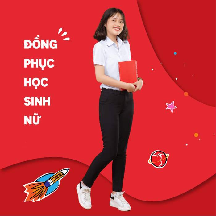 Hình ảnh nữ sinh tự tin khi đến trường