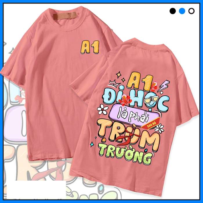 Mẫu áo lớp 5a thiết kế kiểu dáng oversize