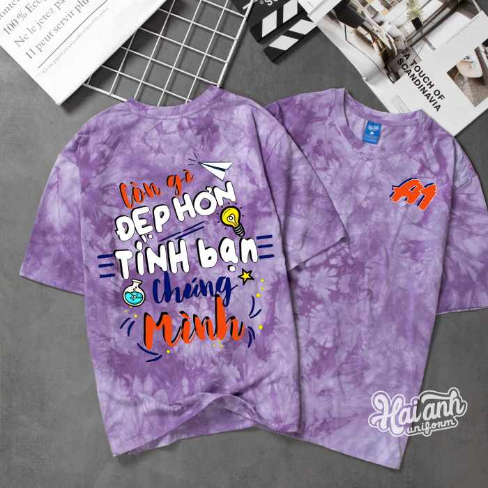 Hình in áo lớp rõ nét nhờ công nghệ in decal hiện đại