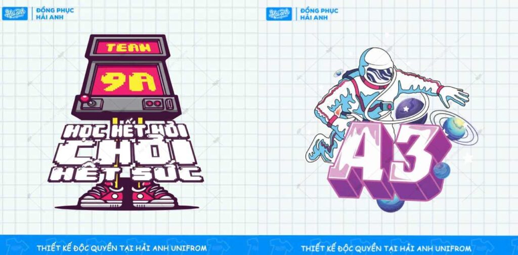 Những mẫu logo đồng phục lớp 9A thiết kế độc đáo, ấn tượng