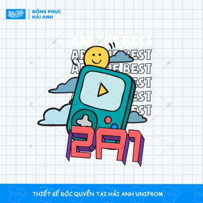 Mẫu áo lớp 12a1 hình in máy chơi game