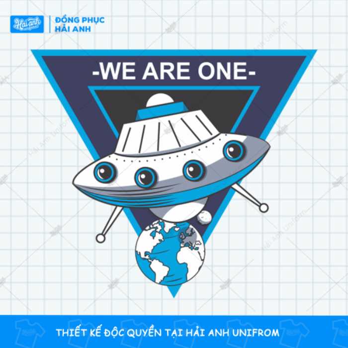 Logo áo lớp in hình phi thuyền độc đáo