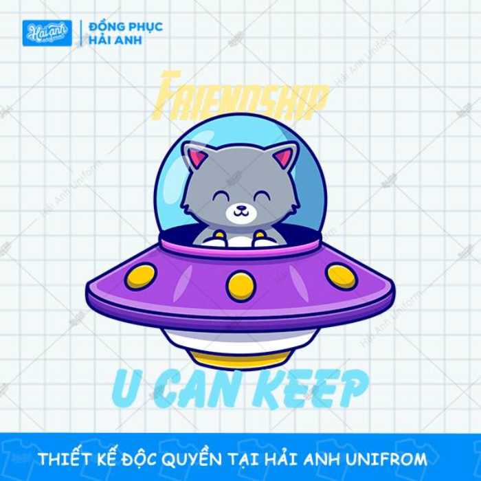 Logo áo lớp in hình chú mèo đáng yêu