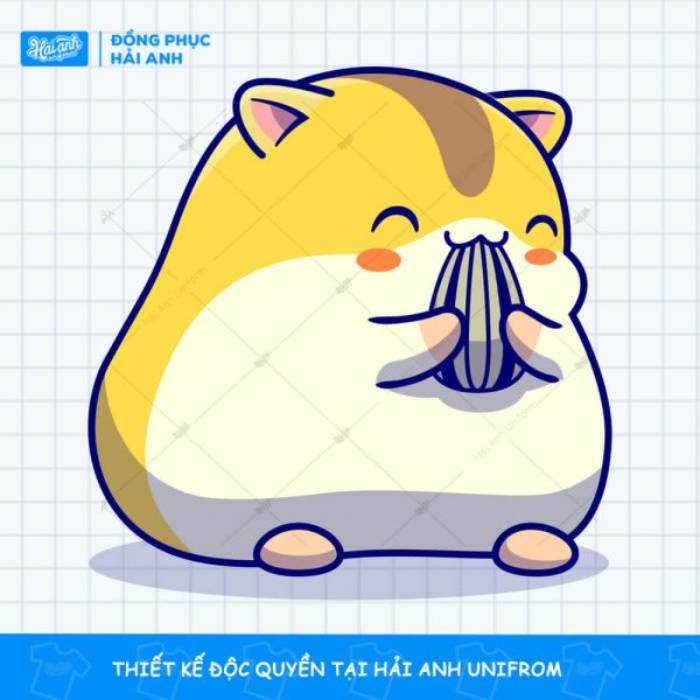 Mẫu logo áo lớp hình con chuột ngộ nghĩnh