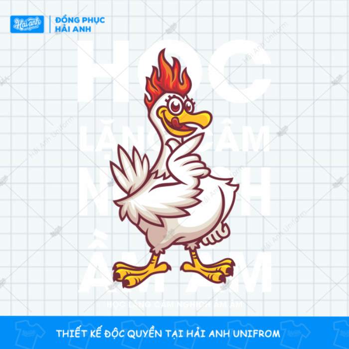 Áo hình con gà với biểu cảm “chất như nước cất”