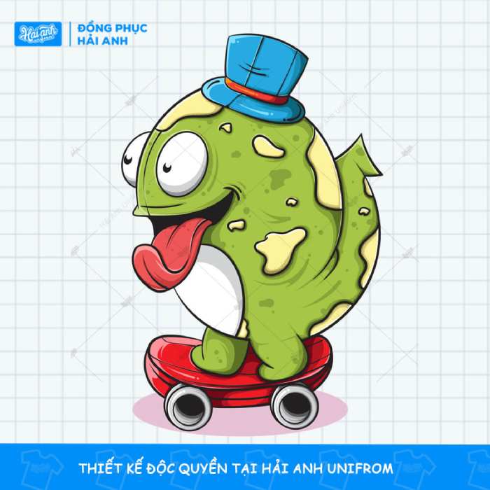 Chú ếch trượt ván đầy phong cách, cá tính