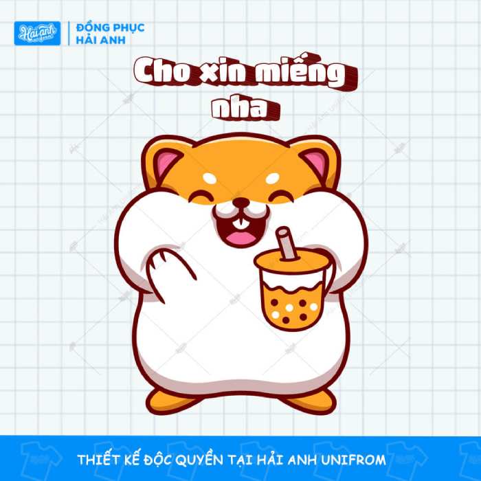 Thiết kế logo áo lớp sáng tạo hình chú sóc
