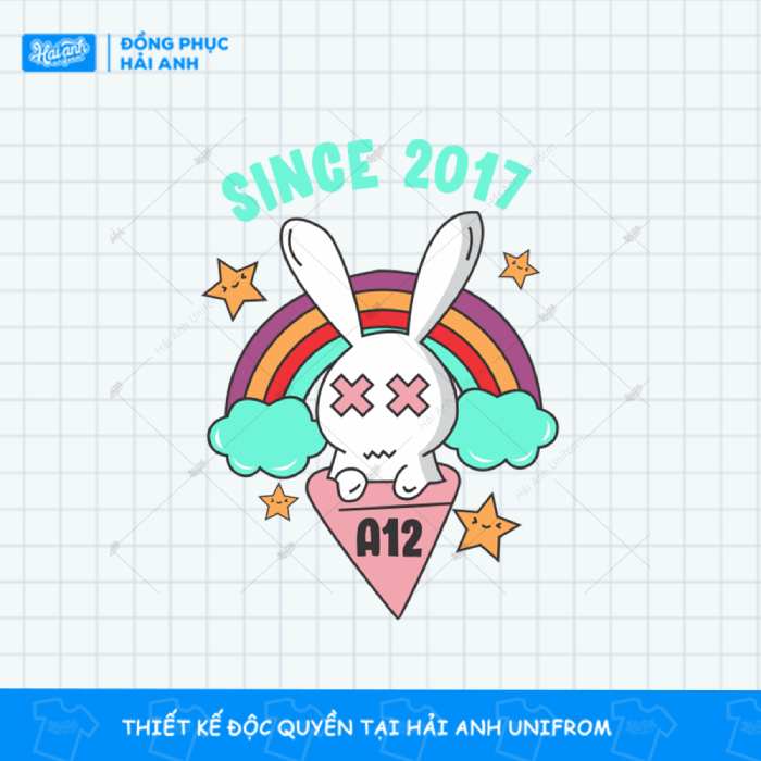 Không lo đụng hàng với cute logo thỏ trắng “cool”