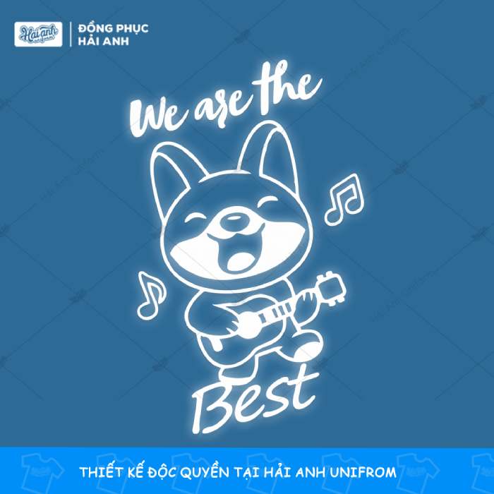 Thể hiện cá tính với logo chú cáo chơi đàn guitar