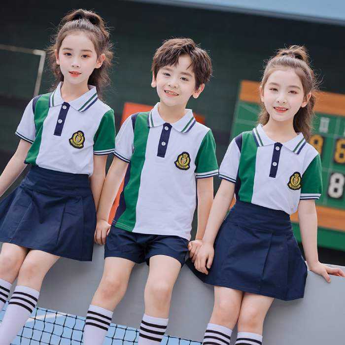 Áo polo đồng phục học sinh tiểu học sắc màu độc đáo, mới lạ