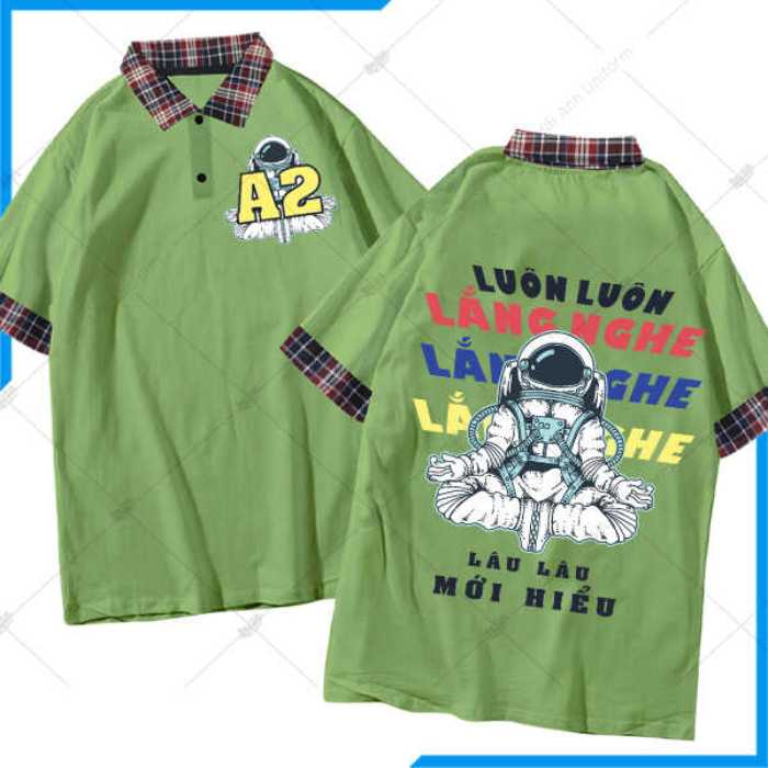 Áo đồng phục lớp thiết kế cổ kẻ caro