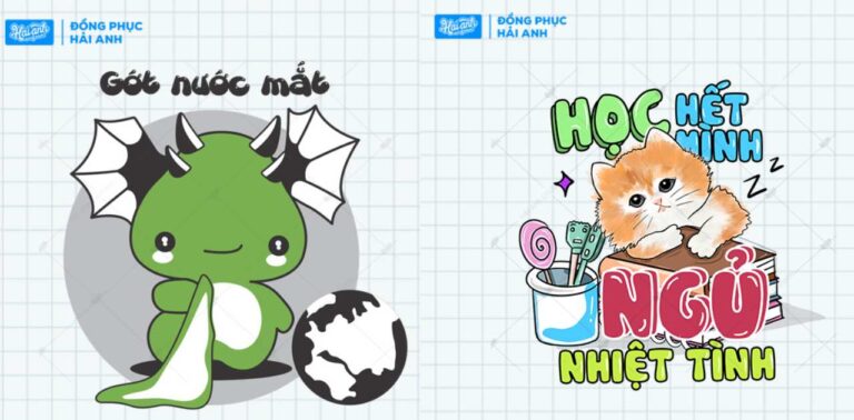 Các mẫu hình in áo đẹp, dễ thương tại Đồng phục Hải Anh