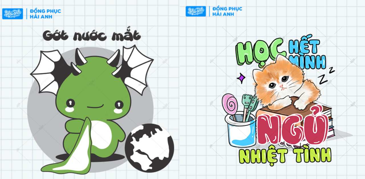 Các mẫu hình in áo đẹp, dễ thương tại Đồng phục Hải Anh